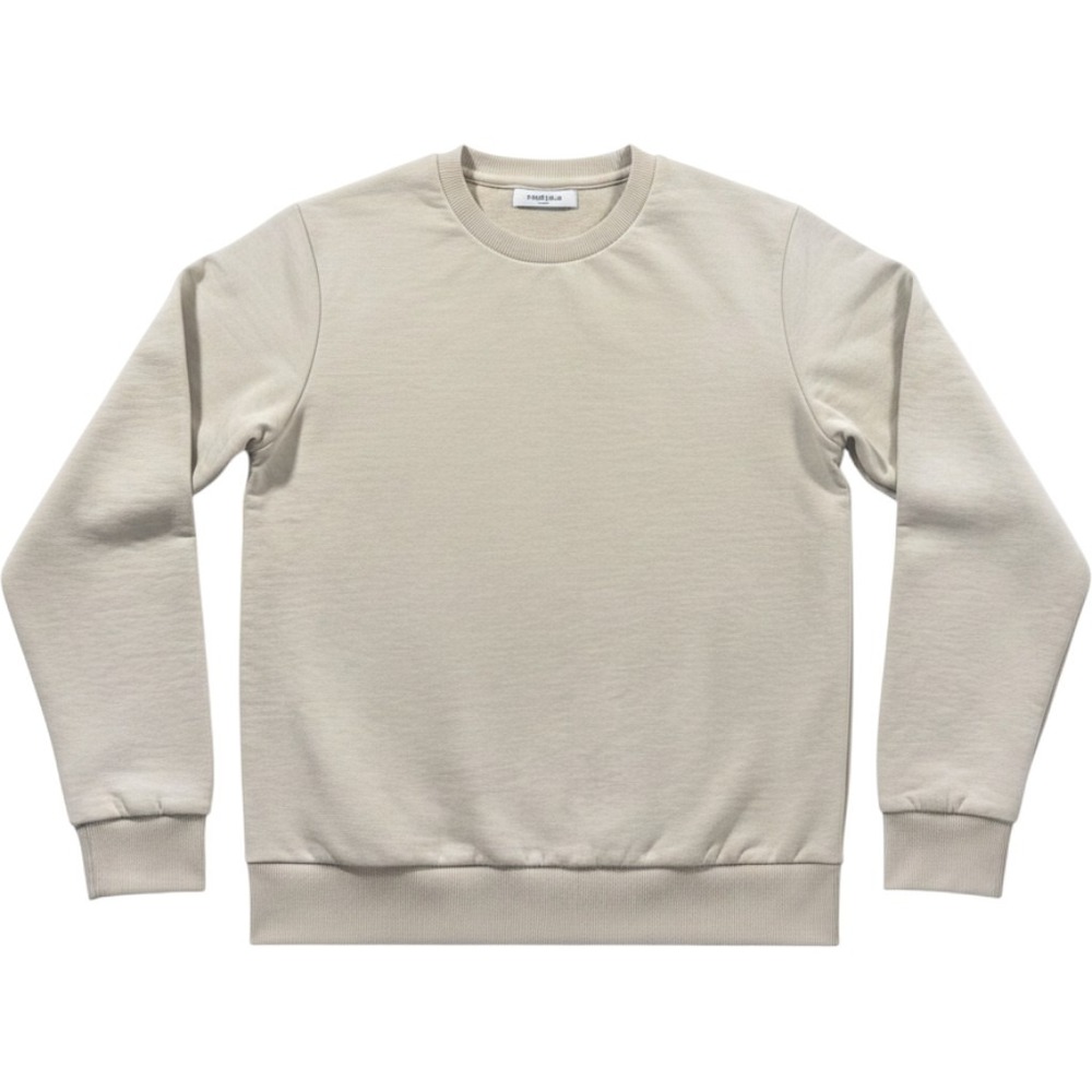 NOIZE organic cotton crewneck sweatshirt cream beige acid wash S/P streetwear